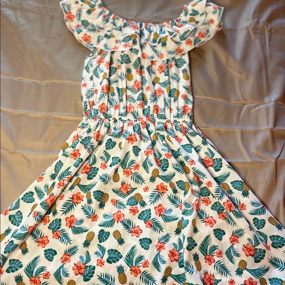 Girls off the shoulder beach dress